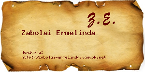 Zabolai Ermelinda névjegykártya